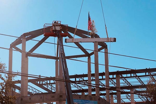NISD Marshall Law & Medical Services Magnet School Topping Out Ceremony